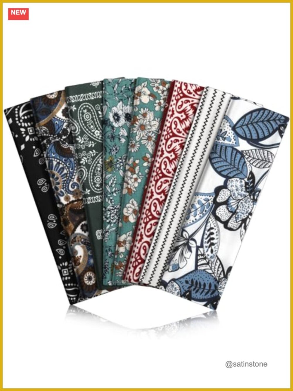 8PC Knotted Headbands Polyester Spandex Non Slip Sport Hair Bands Women